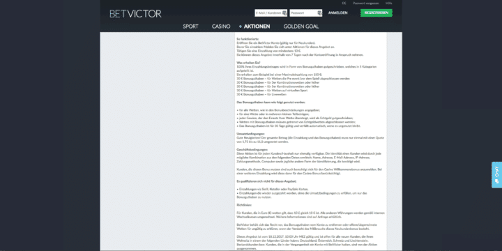 Betvictor Bonus Bedingungen Betvictor Bonus Bedingungen