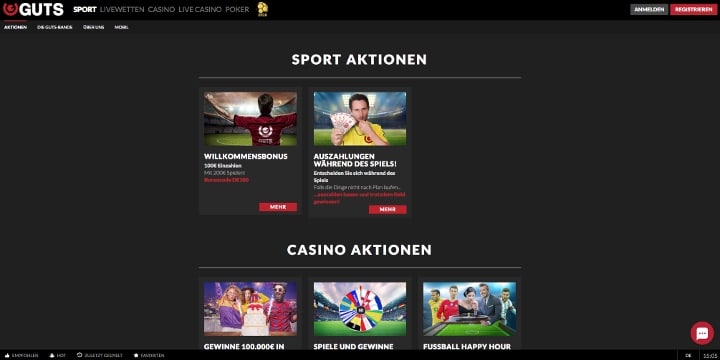 Guts.com Aktionen Guts.com Aktionen