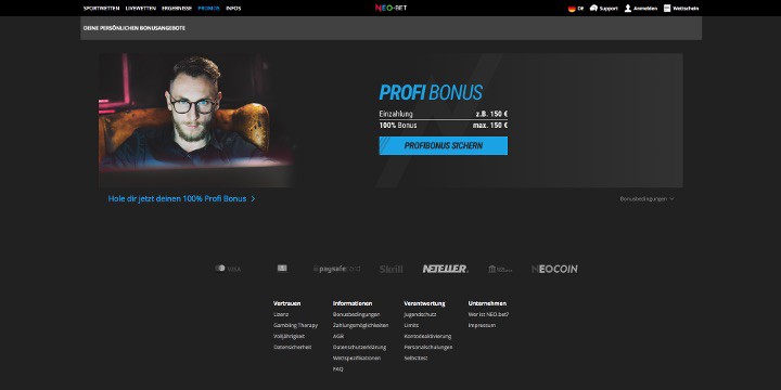 Neo.Bet Profi Bonus