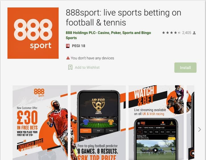 888Sport Sportwetten App